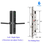 Waterproof Smart Lock – Fingerprint, Password & Card Access for Sliding Doors
