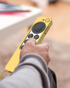 Compatible with Apple TV 4K Siri Remote Case 2021, Silky-Soft Anti-Slip Protective Silicone Cover for Siri Remote Control 2Nd Generation [Lanyard Included], Yellow