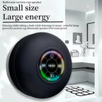 AquaBeat Mini: Waterproof LED Bluetooth Speaker with Powerful Sound & Suction Cup Mount