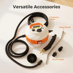 High Temp Portable Steam Cleaner - Multi-Use Antibacterial Deep Cleaning Machine with Multiple Accessories, No Scrubbing Needed, for Home & Car Use, Cleaning Tools