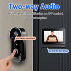 【Summervibes】X8 Wireless Doorbell Camera, Rechargeable Smart Visual Doorbell, Night Vision, Two-Way Talk, Waterproof Home Security Camera with Sensor Alarm Video Intercom Privacy Video Intercom Privacy