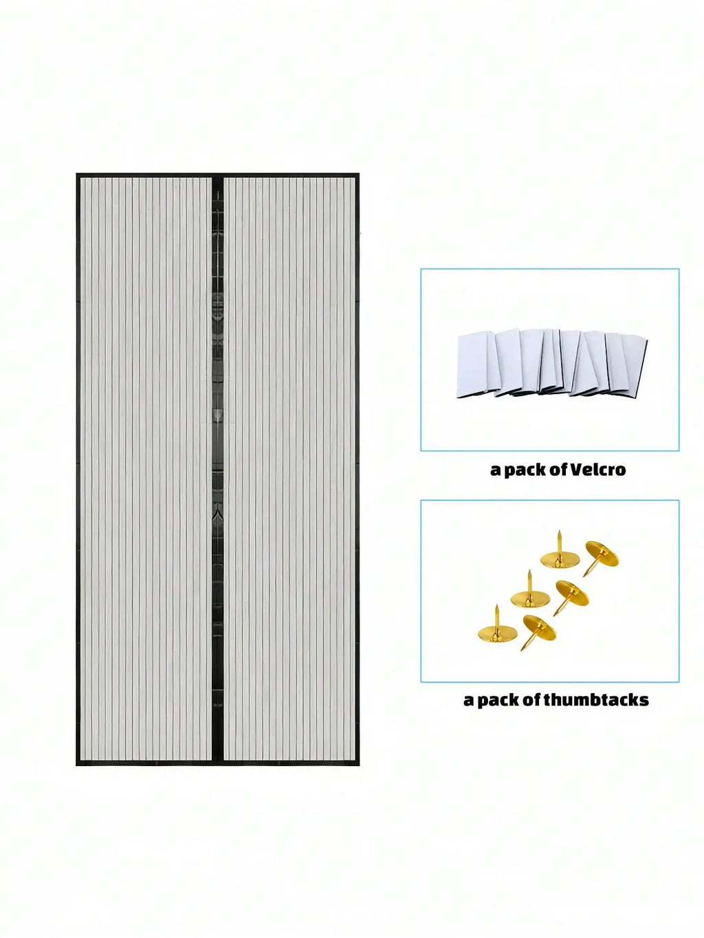 Summer Breathable Magnetic Mosquito Screen Door, Black Polyester Fiber Automatic Sealing Hands-Free Mosquito Net Curtain, Strong Magnetic Suction Design, Suitable For Balcony And Living Room.