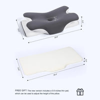 Vipfree Cooling Memory Neck Pillow, Adjustable Ergonomic Memory Foam Neck Pillows, Cervical Support