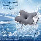 Vipfree Cooling Memory Neck Pillow, Adjustable Ergonomic Memory Foam Neck Pillows, Cervical Support