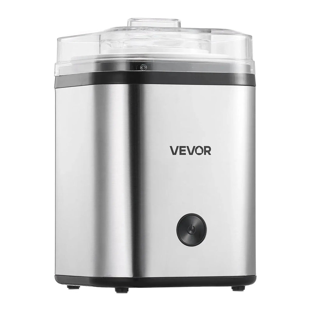【Summerfinds】Vevor Ice Cream Maker, 2.11 Qt. Large Capacity, Electric Automatic Ice-Cream Machine, with Easy Operation & Cleaning, Stainless Steel Shell, for Homemade Frozen Yogurt, Fruit Sorbet, Gelato, Silver