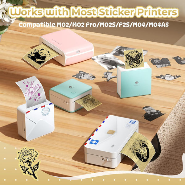 Golden Printable Sticker Paper