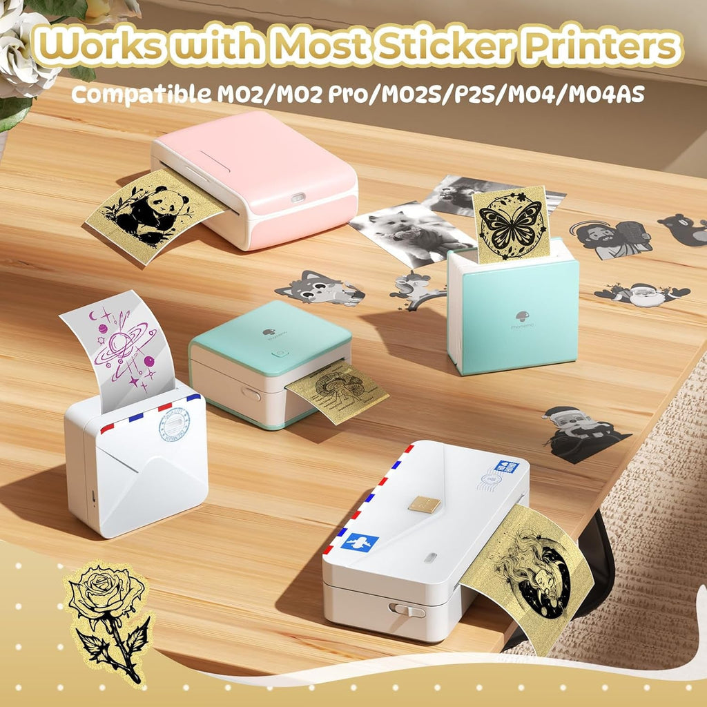 Golden Printable Sticker Paper