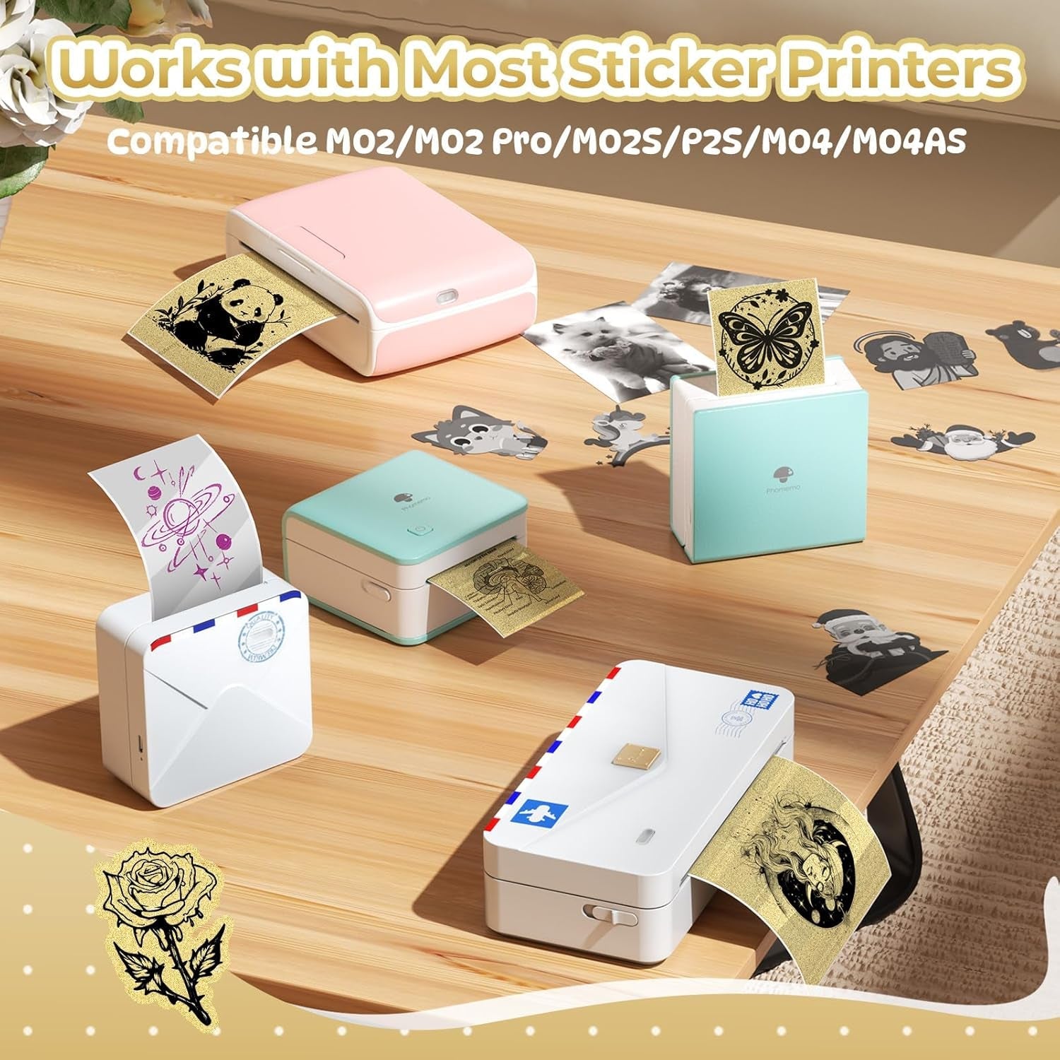 Golden Printable Sticker Paper