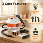 High Temp Portable Steam Cleaner - Multi-Use Antibacterial Deep Cleaning Machine with Multiple Accessories, No Scrubbing Needed, for Home & Car Use, Cleaning Tools