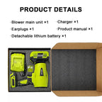 SEESE Turbo Jet Blower,Leaf Blower, Violent Turbo Fan, Pure Copper Motor,Car Drying after Wash, Handheld Snow Blower,Cordless Turbo Power Air Duster,Home Improve,Garden Mainte Holiday Gifts
