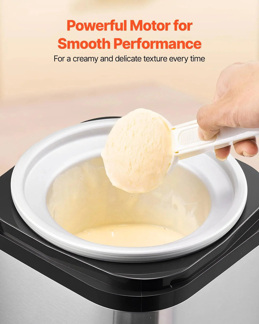 【Summerfinds】Vevor Ice Cream Maker, 2.11 Qt. Large Capacity, Electric Automatic Ice-Cream Machine, with Easy Operation & Cleaning, Stainless Steel Shell, for Homemade Frozen Yogurt, Fruit Sorbet, Gelato, Silver