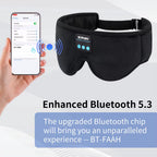 DreamTune 3D: Bluetooth Sleep Mask with Wireless Headset & Adjustable Eye Cover